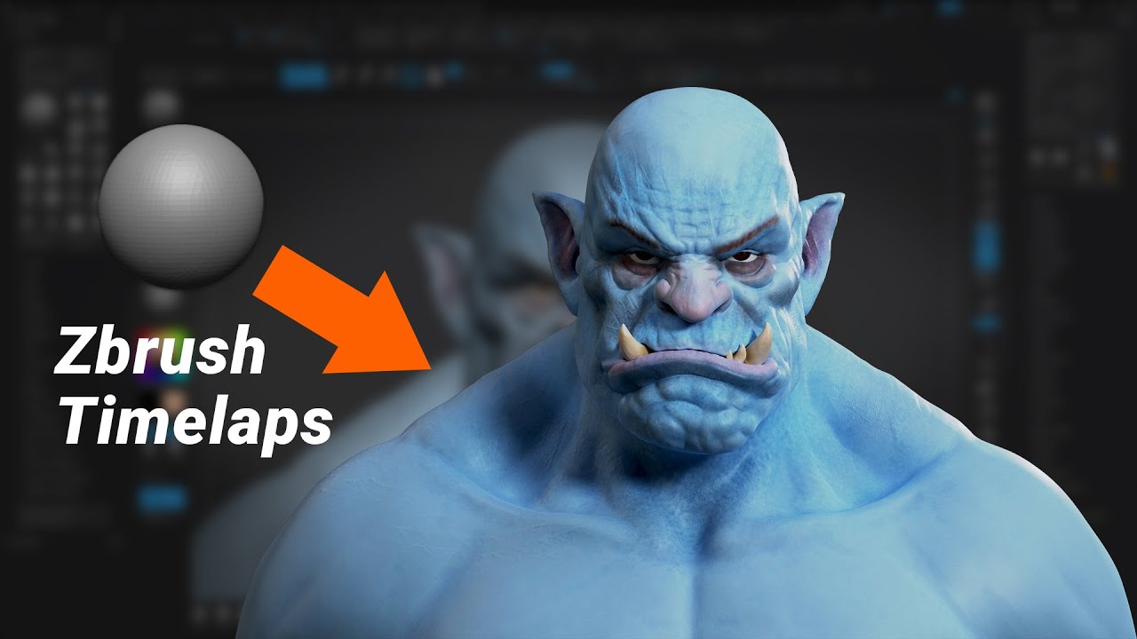Sculpting Detailed Orc Head In Zbrush - Timelaps - YouTube