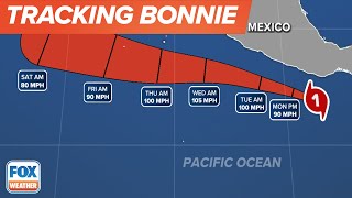 Hurricane Bonnie Strengthens In Eastern Pacific