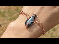 Wire Wrapped Cabochon Bracelet Tutorial using Round Wire