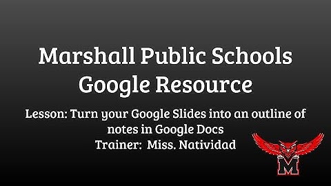 Turn your Google Slides into an outline of notes in Google Docs