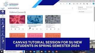 Canvas Tutorial Session for SU New Students in Spring Semester 2024