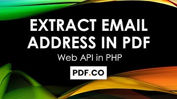 How to Extract Email Address in PDF using PDF.co in PHP