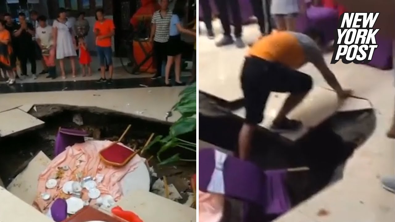 Collapsed floor shocks guests during wedding ceremony YouTube