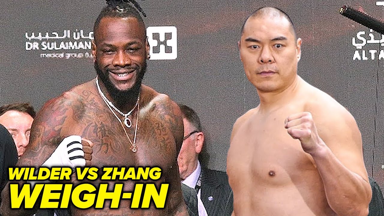 Deontay Wilder vs Zhilei Zhang • Full Weigh In & Face Off Video