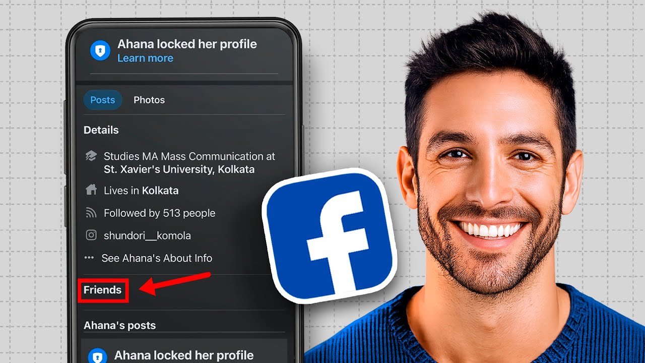 How To See Someone Private Friend List On Facebook App!
