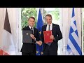 La France et la Grèce renouvellent leur accord de coopération de défense et de sécurité