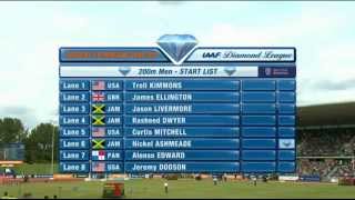 Men 200m Birmingham Diamond League 24th August 2014