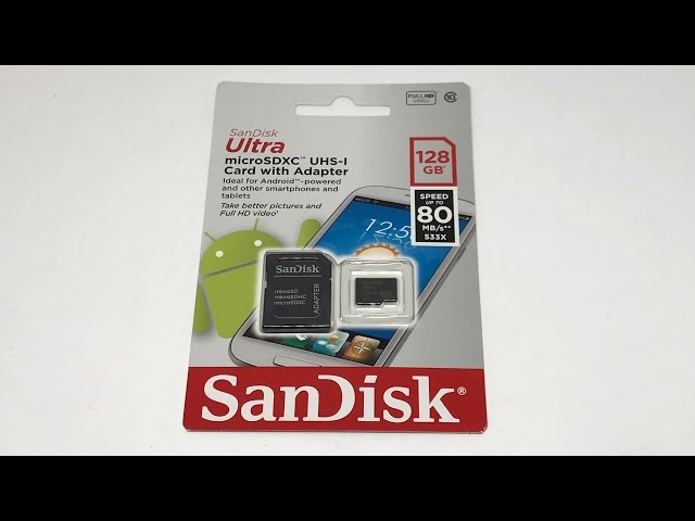 SanDisk Ultra 128GB microSDXC UHS-I Card with Adapter