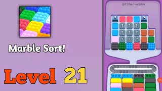 Marble sort! level 21 Walkthrough solution Gameplay 