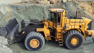 Volvo L330E Wheel Loader Loading Trucks With Three Passes  Sotiriadis Mining Works