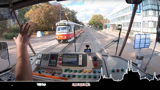 Kolečko na podzimní šestce 🚋 Cab view tram Brno