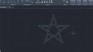 Autocad 2021 - Star And Circle
