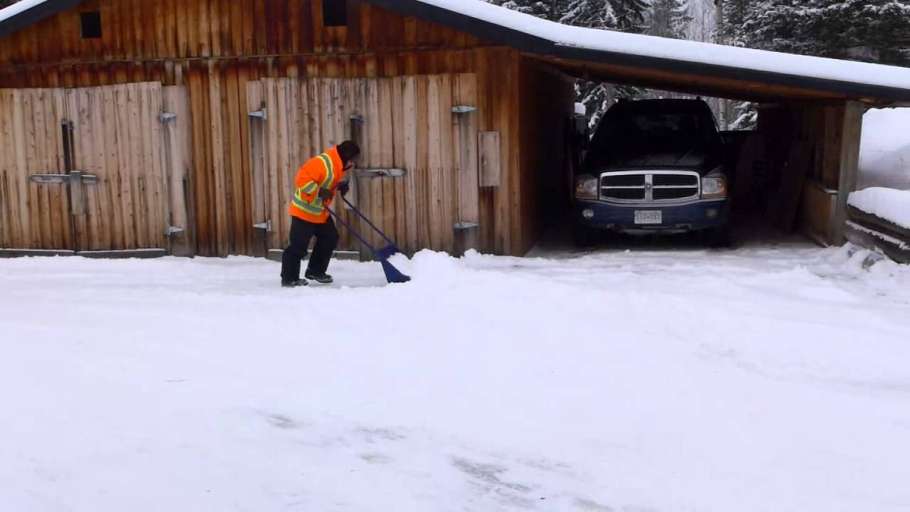 Shovelling snow with a Garant snow shovel YouTube