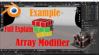 Array Modifier Example in blender | Blender 3d Beginner Animation Tutorial Hindi (blender 3.6)