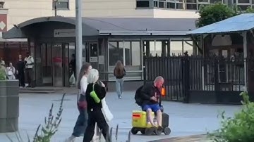 Man thrown off Yandex delivery robot after attempting to ride it in Moscow, Russia