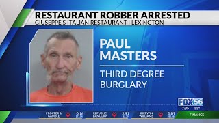 Man arrested, charged with robbing Lexington Italian restaurant
