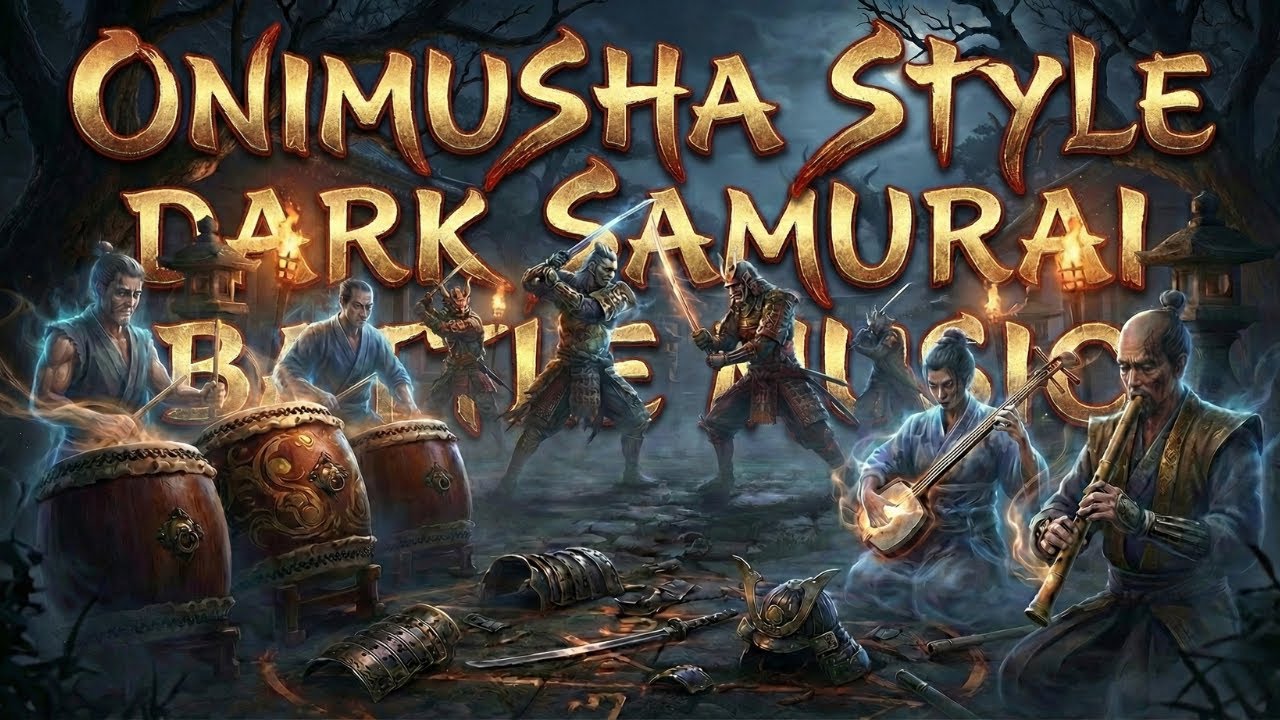 Onimusha Style Dark Samurai Battle Music | Taiko & Shamisen Fury (No Vocals)