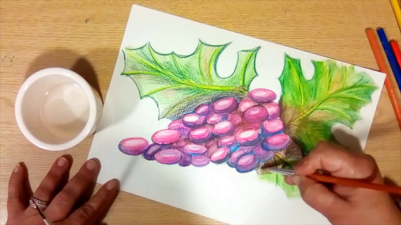 4b   Pintura com lápis aguarelável 2