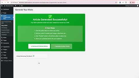 Article Creation with Super Programmatic SEO WordPress Plugin