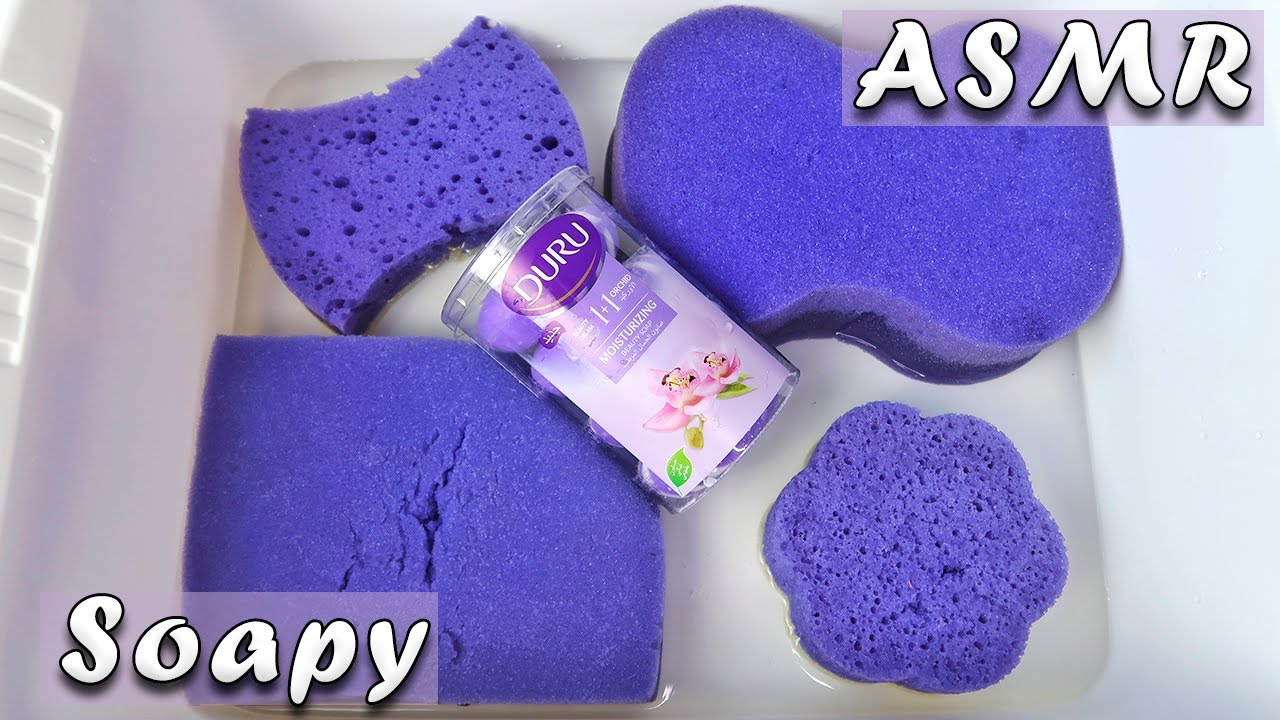 ASMR DURU Soapy Sponge Squeezing ✨ Oddly Satisfying ASMR