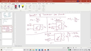 CAPSA | Module 3 | Derivation of Transmission loss formula (Theory and Problem)