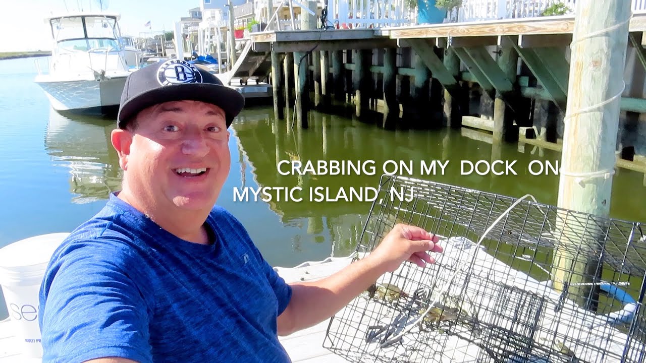 Crabbing From My Dock On Mystic Island, NJ YouTube