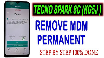 TECNO SPARK 8C (KG5J) HOW TO REMOVE MDM PERMANENT USE  YOUR PHONE WITHOUT PAYMENT