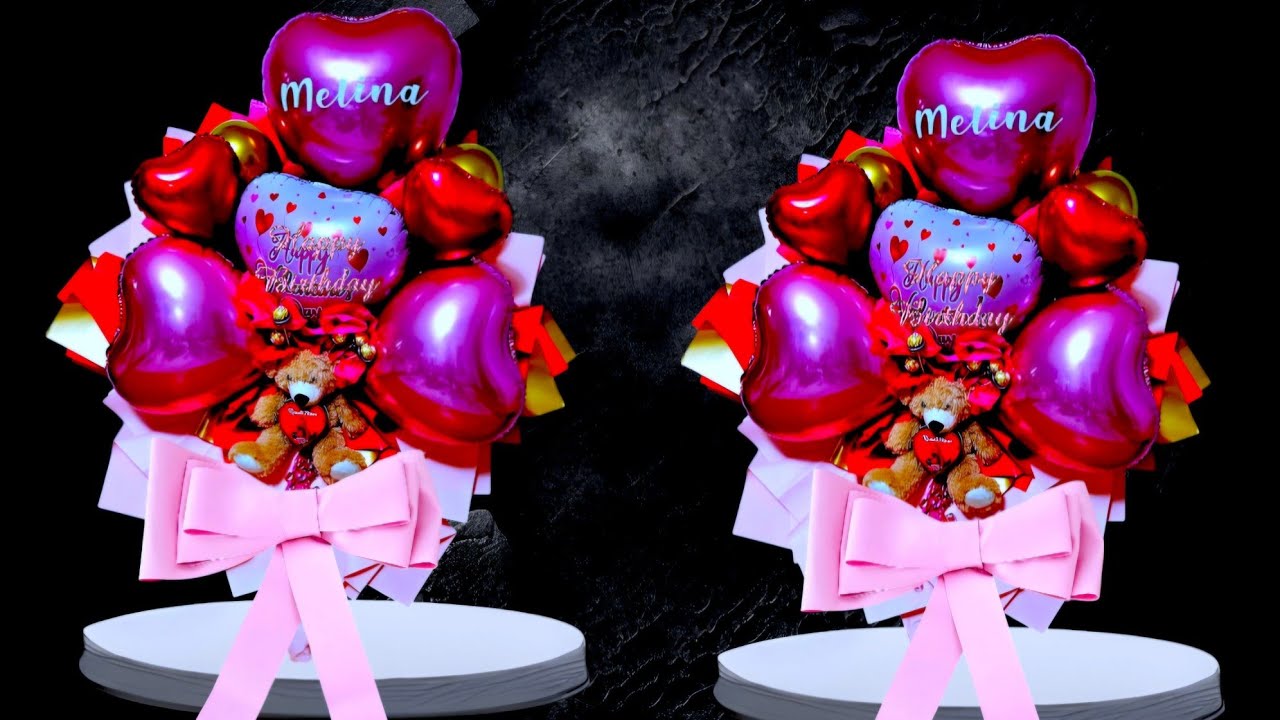 HOW TO MAKE  BALLOON BOUQUET||DIY DOLLAR TREE  BALLOON BOUQUET