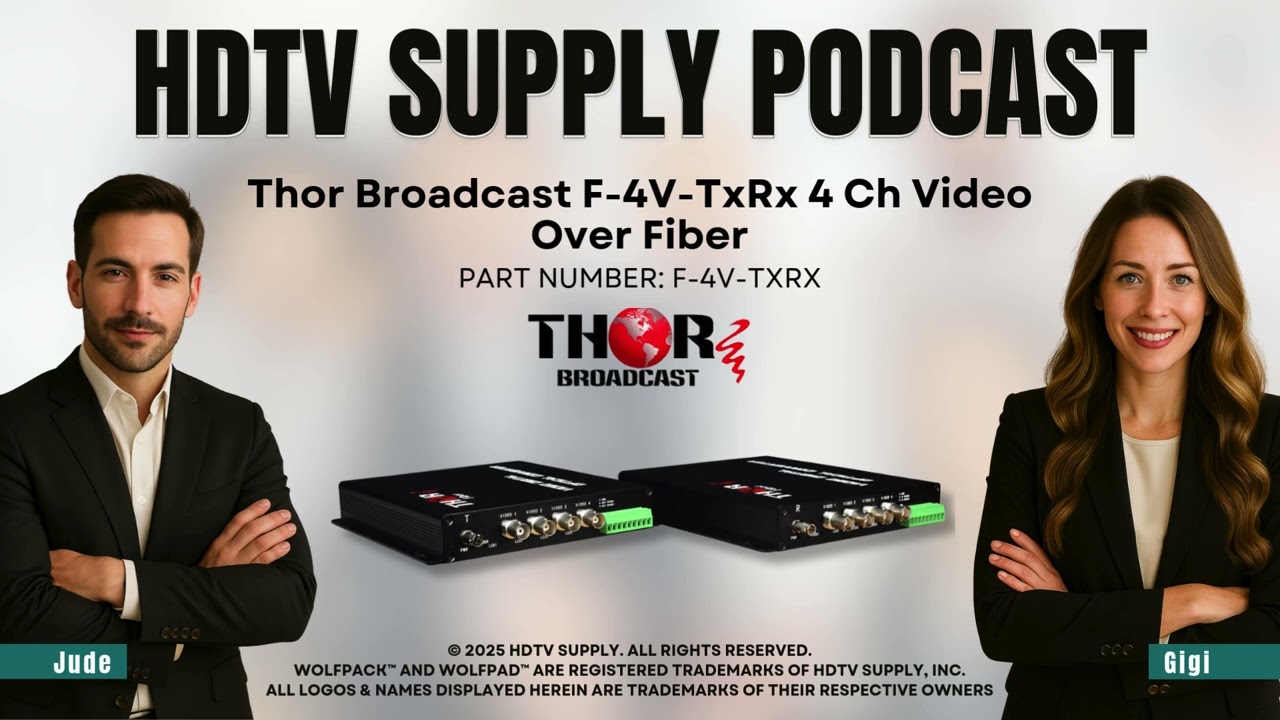 Thor Broadcast F-4V-TxRx 4 Ch Video Over Fiber