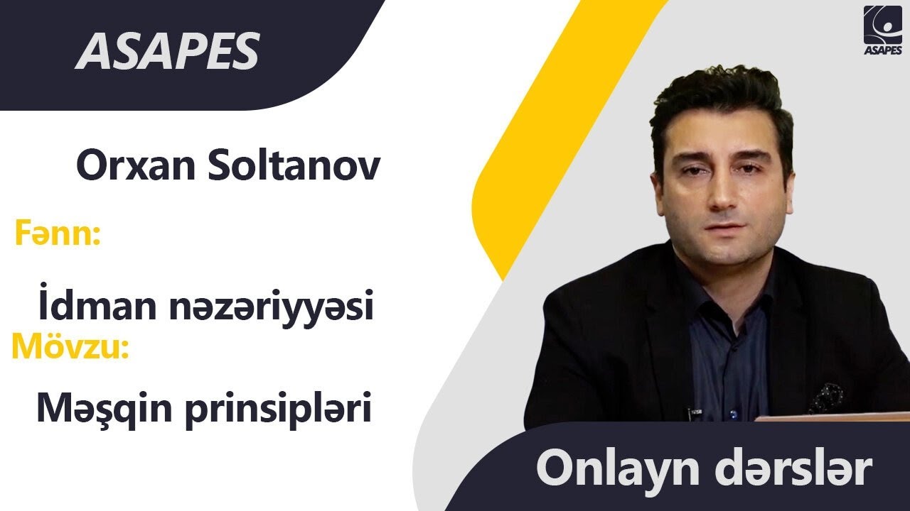 ONLAYN DƏRSLƏR | İdman nəzəriyyəsi - Məşqin prinsipləri