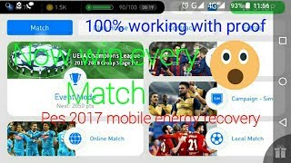 How to hack/recover energy in pes 2017 android?😱 screenshot 3