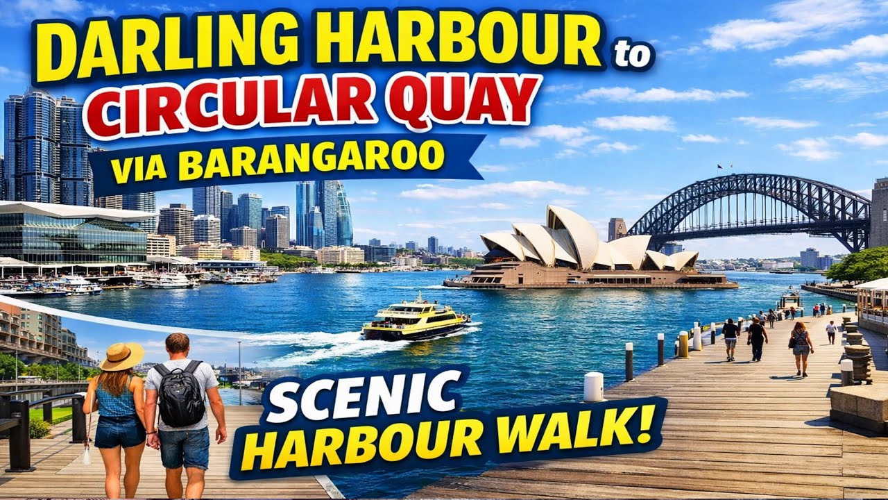 Sydney Australia Walking Tour | Darling Harbour → Barangaroo → Circular Quay [4K HDR]