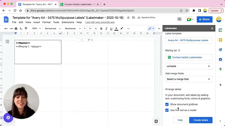 How to mail merge labels in Google Sheets