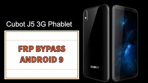 Cubot j5 3G Frp bypass google account android 9 تخطي حساب