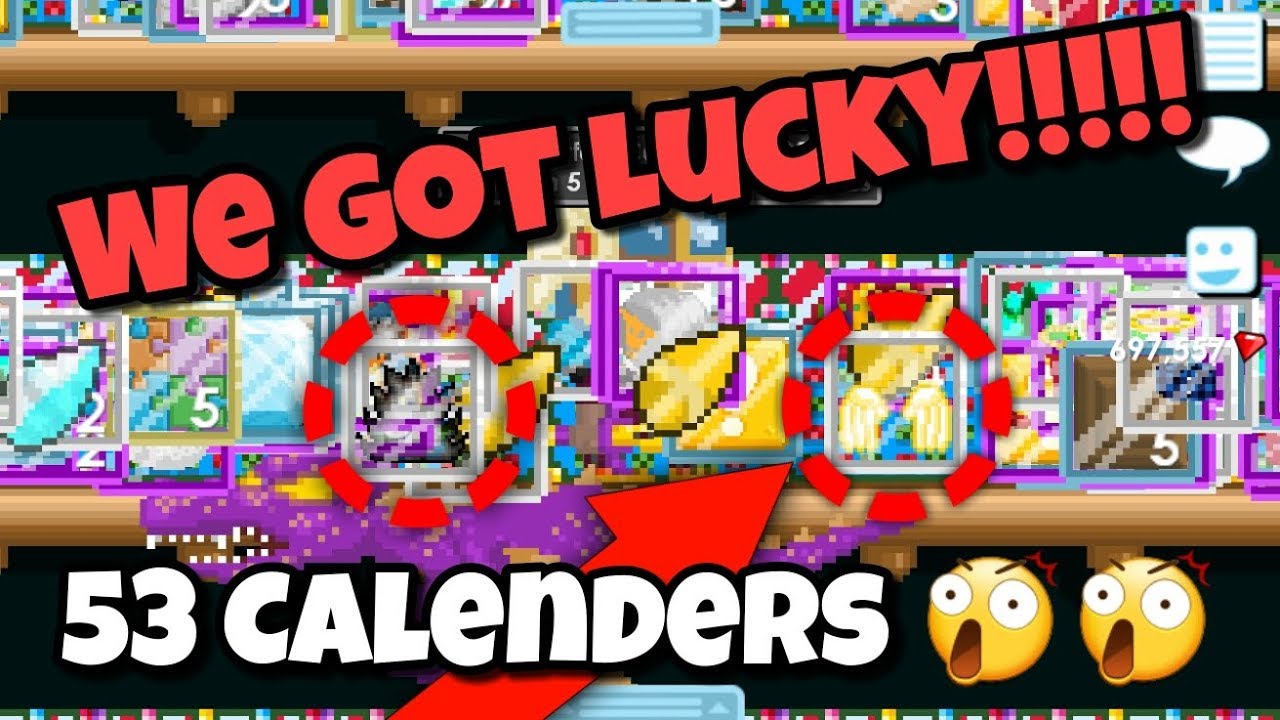 53 Winterfest Calenders !!! WE GOT LUCKY !! Growtopia YouTube
