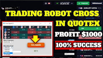 Trading Robot Cross c3 Pro in Quotex - Profit $1000 - 100% Success