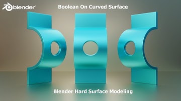 Boolean On Curved Surface | Blender Hard Surface Modeling Tutorial | Blender Tutorial