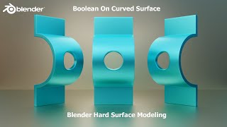 Boolean On Curved Surface | Blender Hard Surface Modeling Tutorial | Blender Tutorial