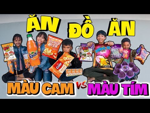 Màu Tím Cẩm - Thái Chuối | Trẻ Trâu Dùng Thức Ăn Cùng Màu Tím - Cam