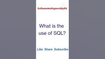 What is the use of SQL? #sql #shortsvideo #shortvideo #viralvideo #viralshort