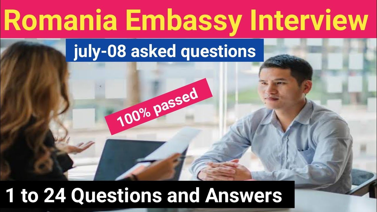 Romania embassy interview questions and answers || 08-july-2025 asked ...