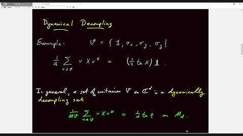 John Gough - Dynamical Decoupling & Quantum Dissipative Dynamics