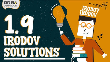 [1.9] - Problems in general Physics by I E Irodov: Solution by Saket Sir