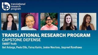 UofT Translational Research Program Capstone Defense 2023: SMART Youth