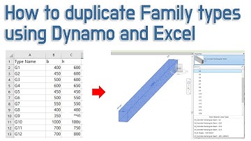 How to duplicate multiple family types using dynamo and excel | Revit tip
