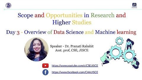 Day 3 of Scope and Opportunities in Research and Higher Studies (Data Science & ML) by CSE JISCE
