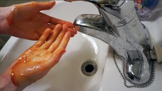 ASMR Washing Very Dirty Hands ♥ Squishing ♥ Self Hand Massage ♥ Clean ♥ Dirty ♥ Tap Water Sounds