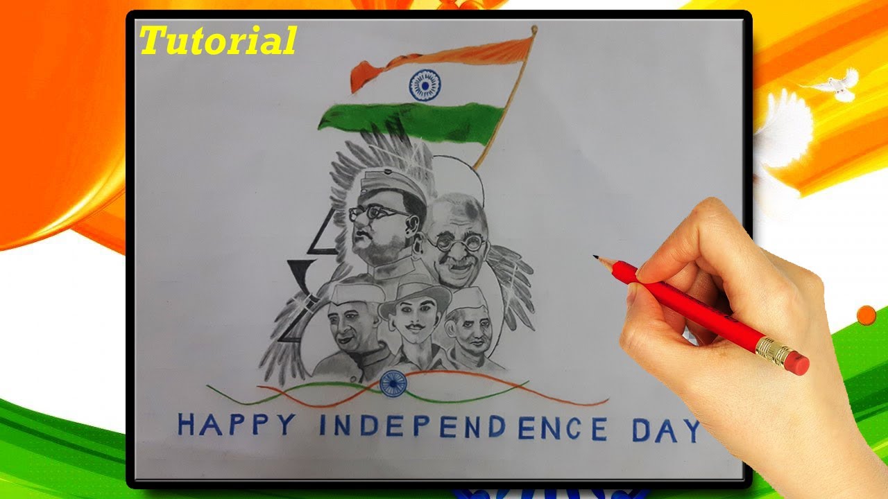 Update 141+ independence day pencil drawing best