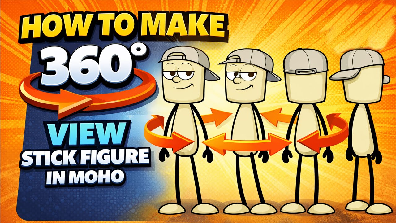 how to make 360 stick figure in moho