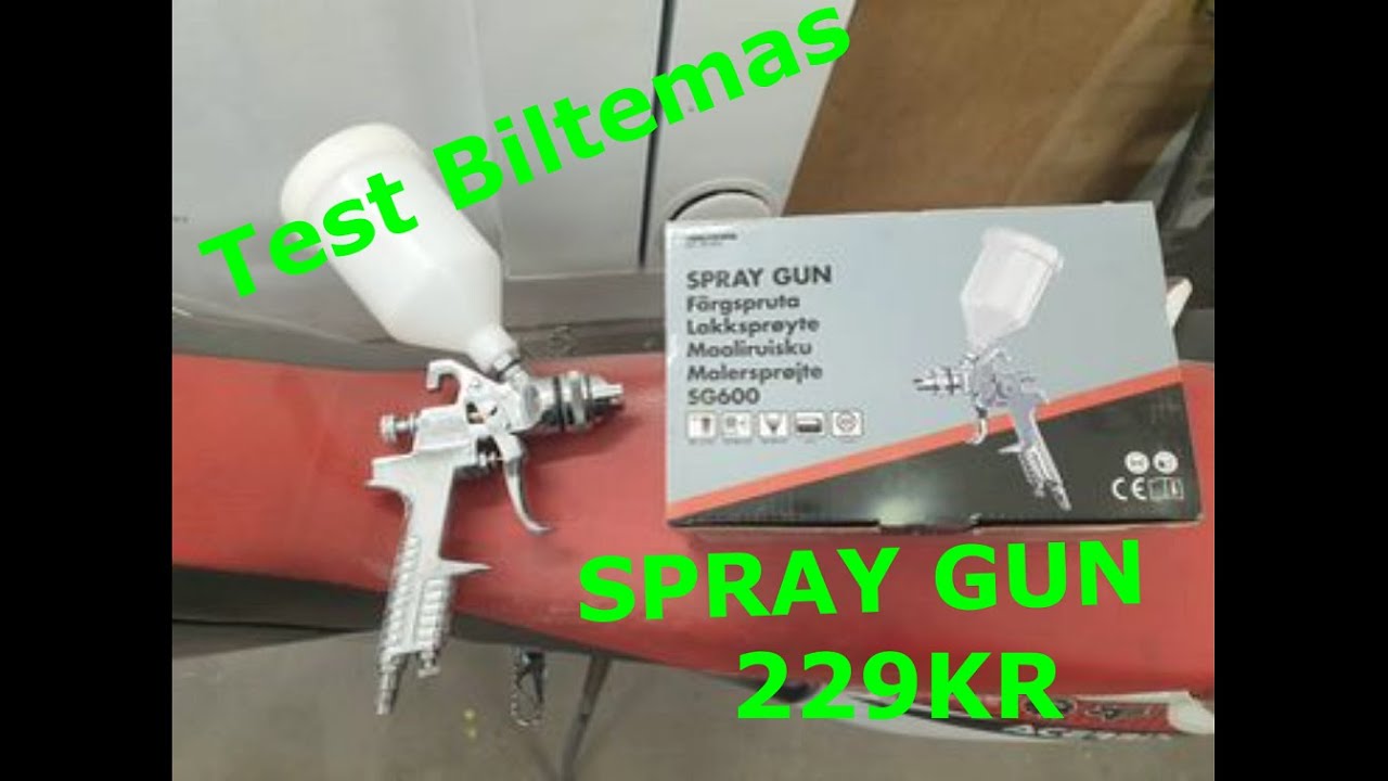 Testar OM det går bra att lackera med Biltema spruta!!painting with a 20 dollar spraygun works fine